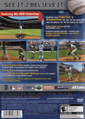 All-Star Baseball 2005 featuring Derek Jeter box cover back